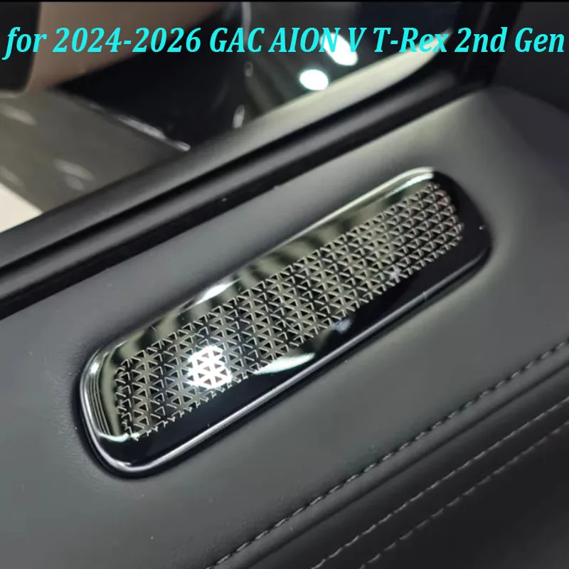 

For GAC AION V II T-Rex 2024-2026 Car Door Air Vent Cover Stainless Steel Decorative Anti-scratch Trim Interior Accessories