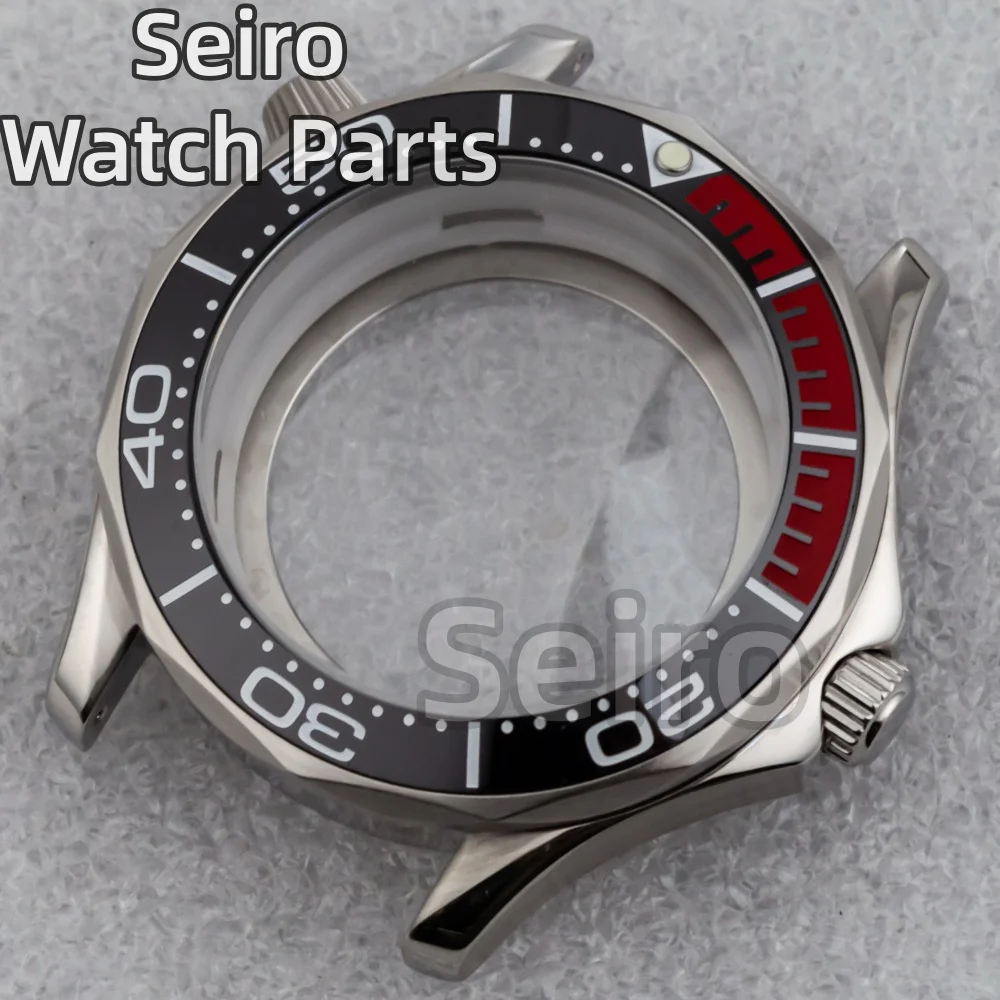 for NH35 Seamaster 300 Case 316L Stainless Steel Watchcase Strap Sapphire Glass For NH36 Automatic Movement Mod Parts 31mm Dial