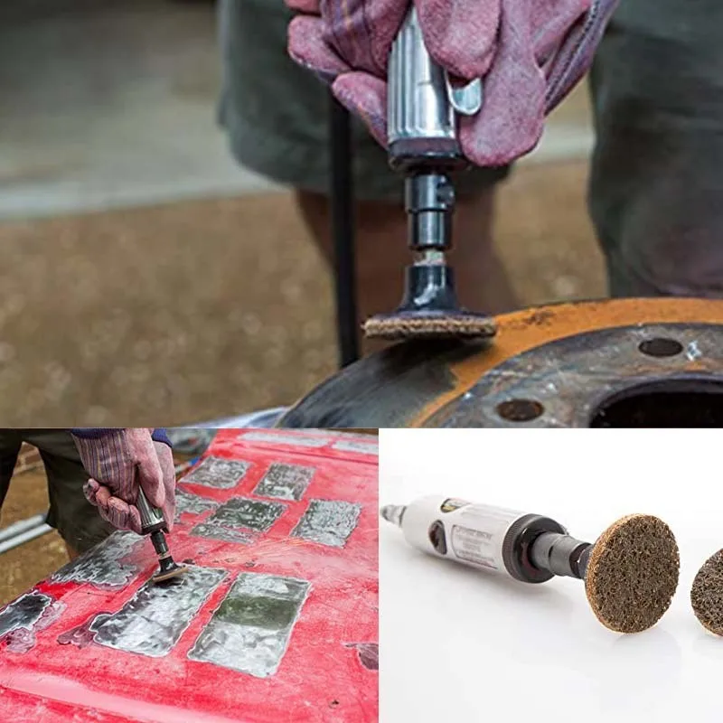 5 Pieces 1/2/3 Inch Torque Nylon Sand Disc Turn Button Rotating Non-Woven Turn Lock Grinding Polishing Disc