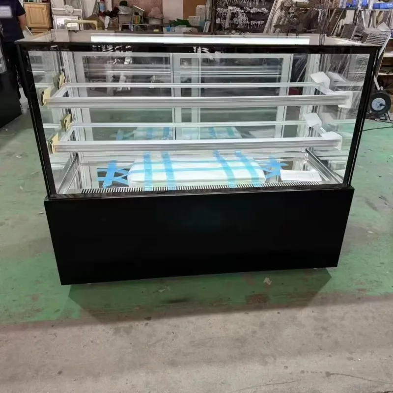 

Factory Price Bakery Cake Back Door Cooler Showcase Refrigerated Vertical Right Angle Cake Display Cabinet
