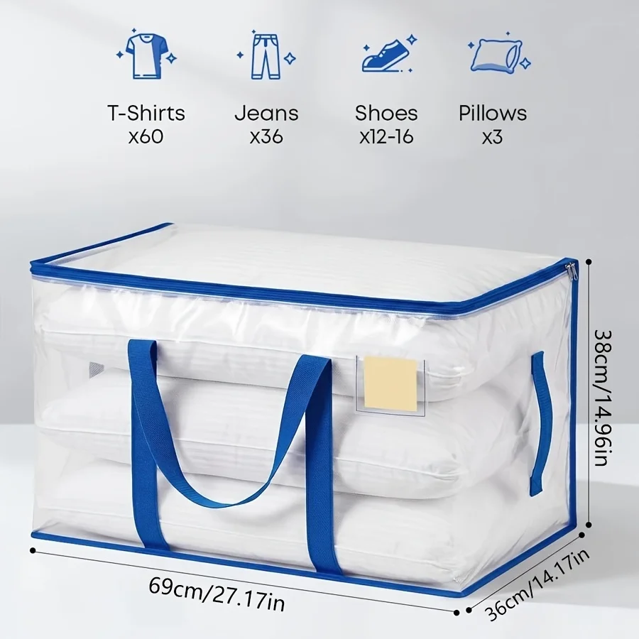 Heavy Duty Moving Bags Extra Large, Premium Storage Bags, Handles, Moving Supplies for Clothes, Bedding, College Dorm Essentials - view 4
