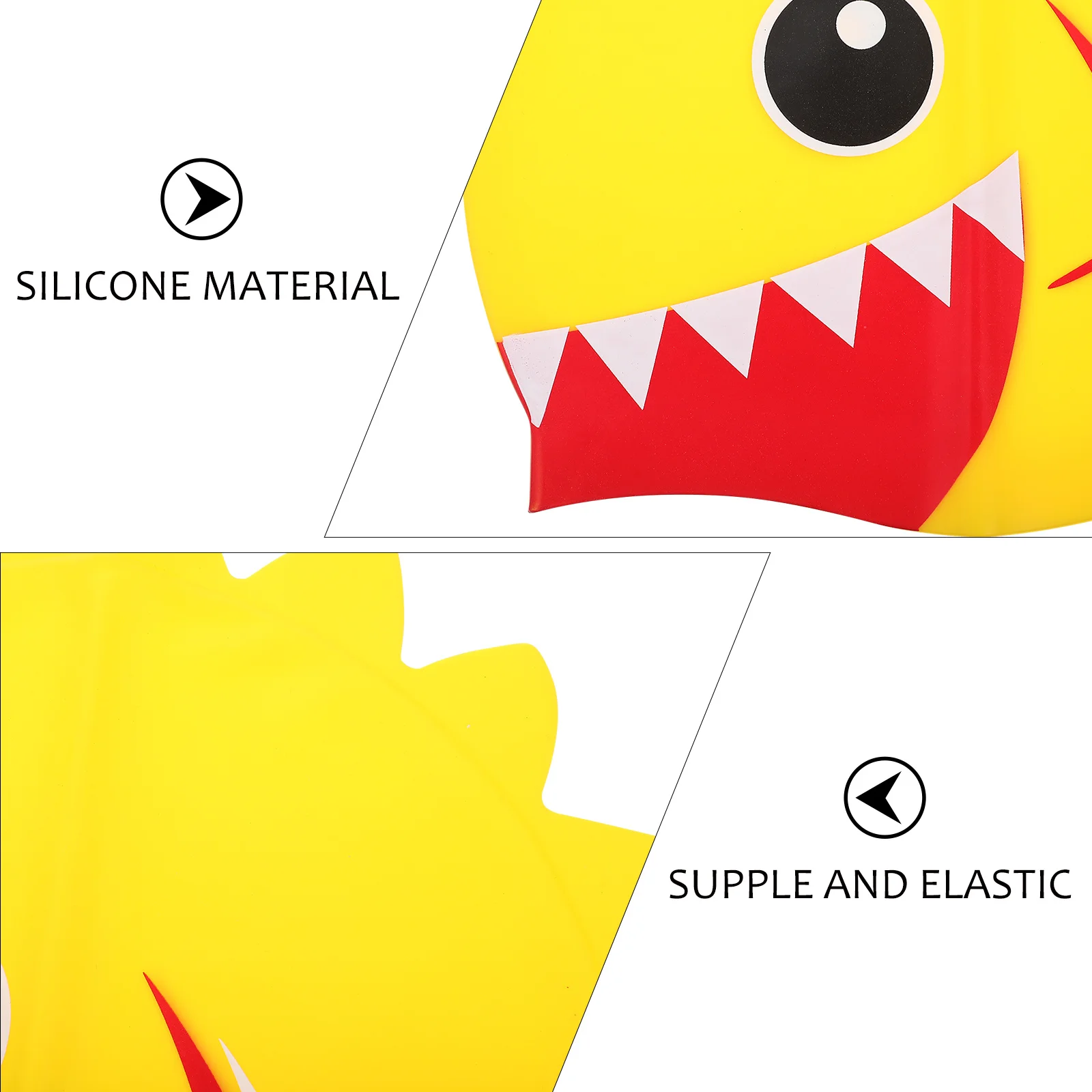 

Silicone Swim Caps for Waterproof Fit Soft Flexible Swimming Cap with Animal Design for Bathing Pool Use