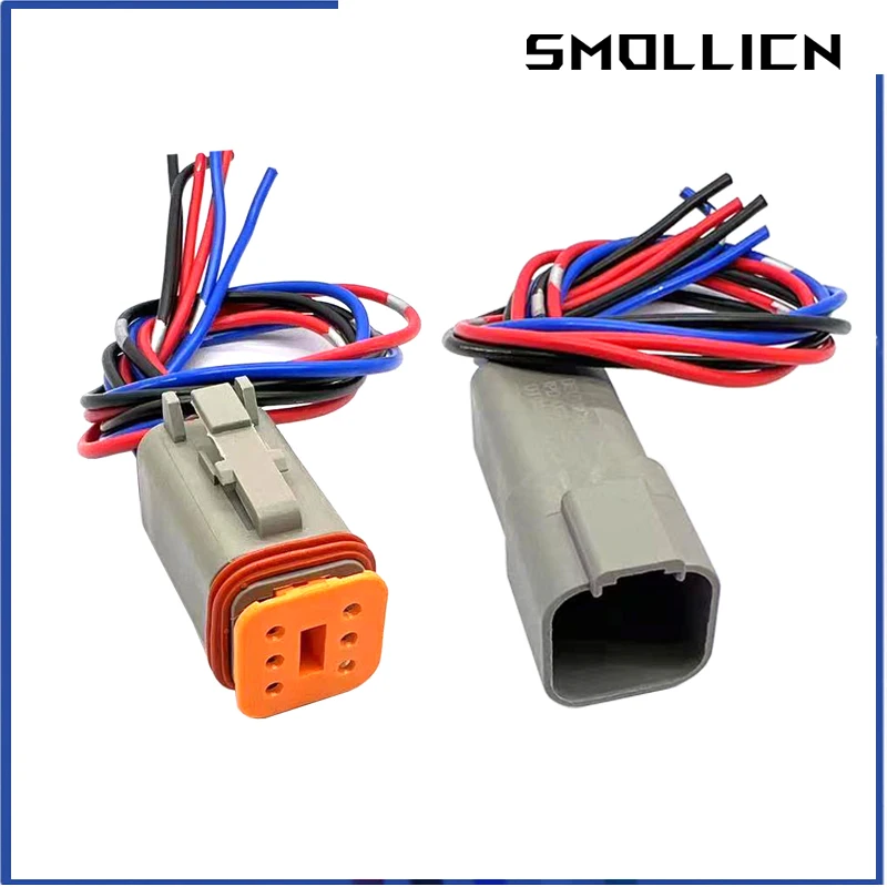 1 Set 6 Pin Automobile Gearbox Sensor Plug DT Car Solenoid Valve Harness Male Female Connector for Excavator DT06-6S DT04-6P