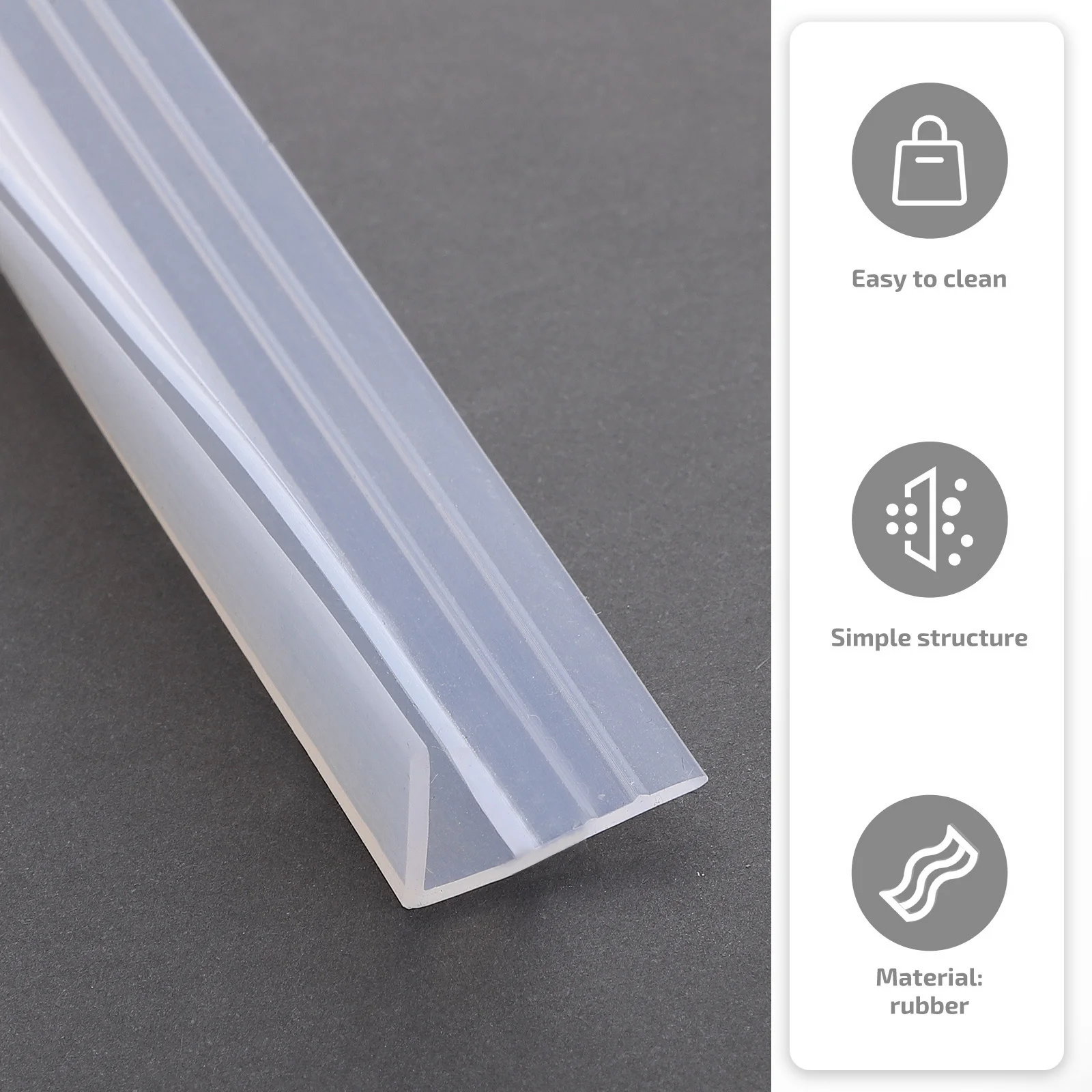 6pcs Bathroom Sealing Silicone Waterproof Strip For Shower Bathtub Glass Door Water Barrier Durable Flexible Sealing Strip