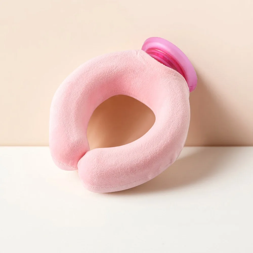 

PVC U-shaped Neck Hot Water Bag Portable Knitted Cover Icy Cooling Neck Bag Reusable Neck Protector Outdoor Camping