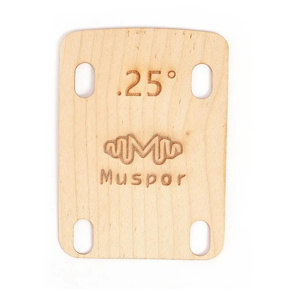 Muspor-Cuña de cuello de guitarra, ajuste inferior de arce de 1 grado, accesorios de instrumentos musicales de cuerda, 0,25, 0,5, 3 uds.