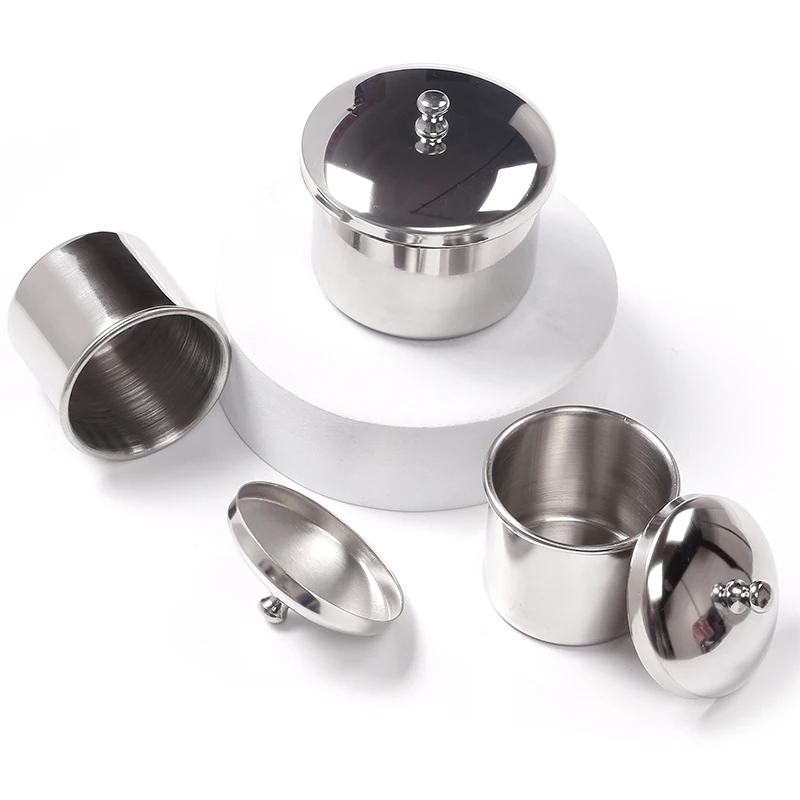 3Pcs Stainless Steel Nail Cup Set Nail Art Mini Powder&Liquide Dappen Dish  Mirror Polishing Nail Stylist Supplies Manicure Tool