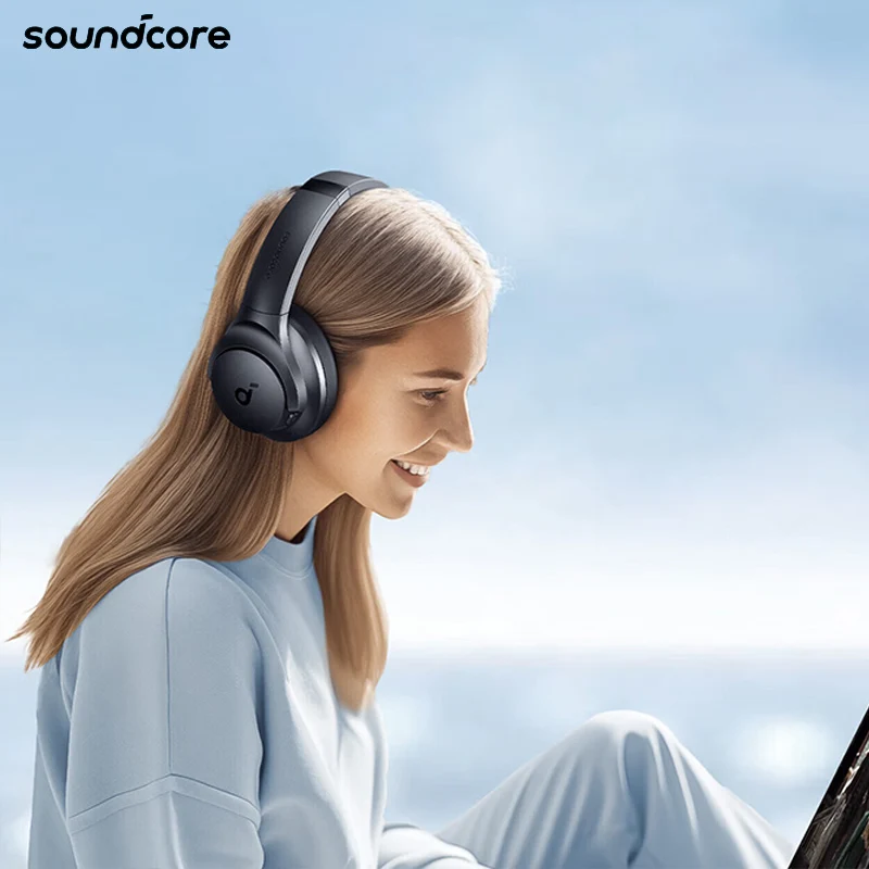 Soundcore Q20 Over Ear Bluetooth Headphones Adaptive ANC Hi-Res Audio Wireless 50H Playtime 40mm Dual-Layer Driver