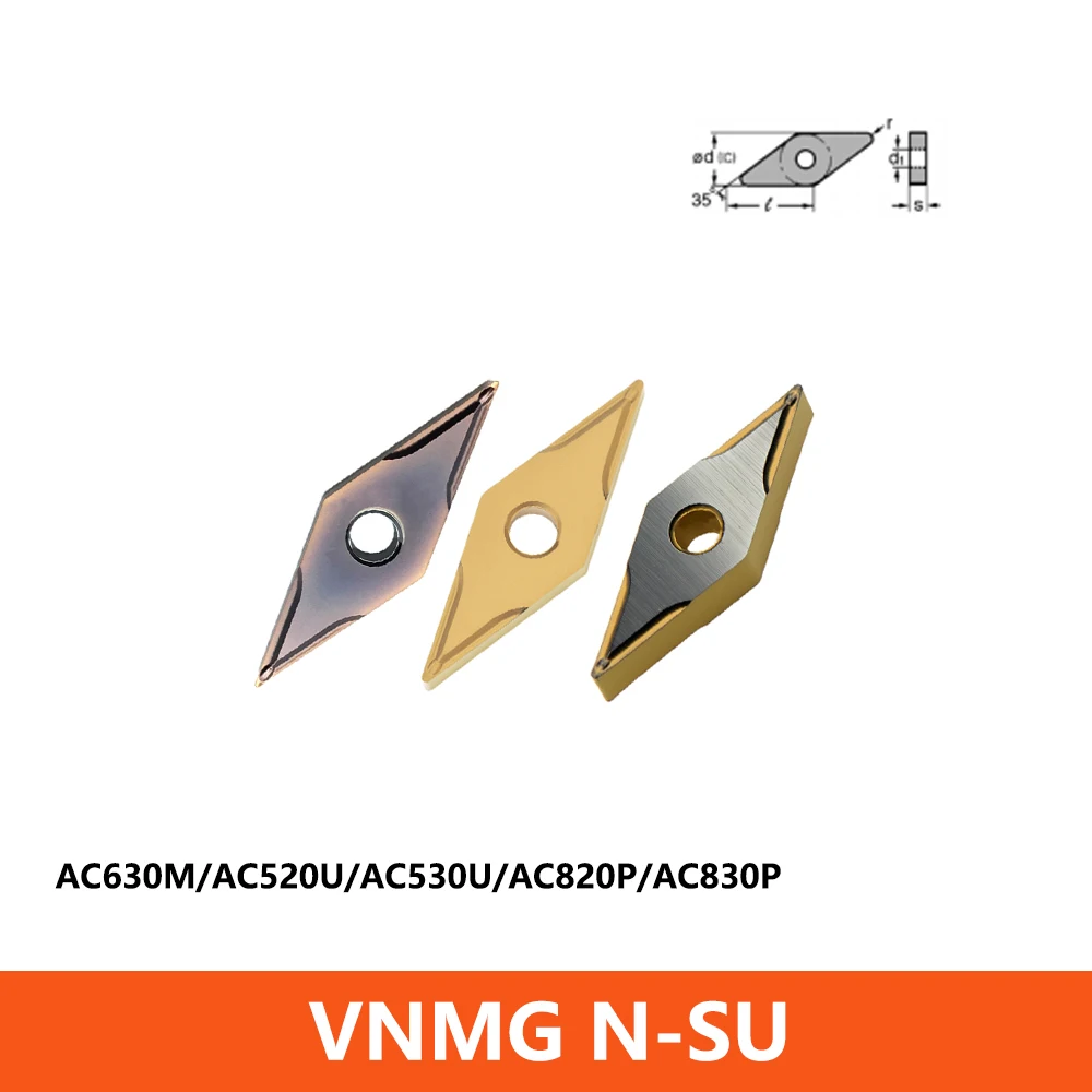 Original VCMT 160402 VCMT110302 VCMT110304 VNMG160404 VNMG160408 N-SU AC630M AC520U AC530U AC820P AC830P Carbide Inserts Tools