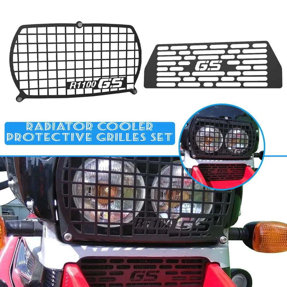 Moto Parts For BMW R1100GS R1100 GS 1100 GS1100 R 1100GS 1994-1999 Motorcycle Radiator Cooler Protective Grille Headlight Guard