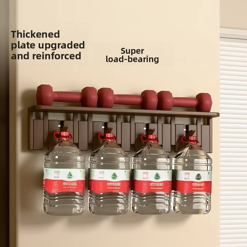 Piano Key Style Wall Mount Coat Hook Rack with Top Storage Shelf Entryway Household Clothes Bag Hat Key Hanging Organizer