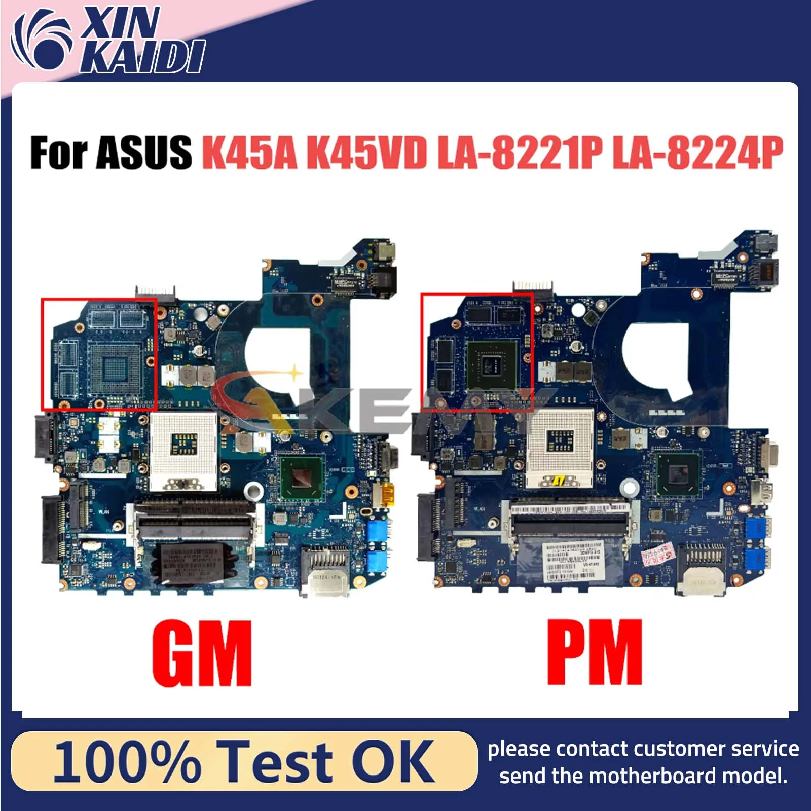 LA-8221P LA-8224P GT610M GPU Mainboard For ASUS K45V K45VD A85V A45V K45VJ K45VS K45VM K45A Laptop Motherboard