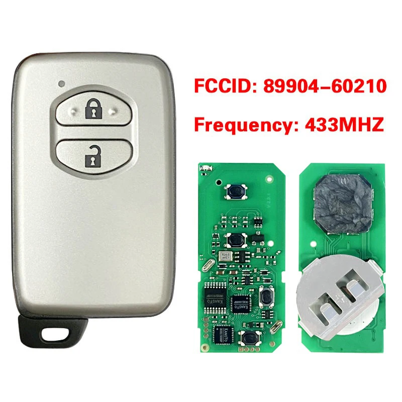 

CN007175 Aftermarket 2 кнопки умный дистанционный ключ FCC 89904-60210 B53EA P1 98 чип 434 МГц для Toyota Land Cruiser 2007+