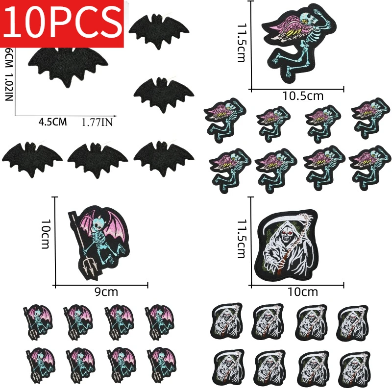 فاسق التطريز التصحيح على الملابس الحديد على الكثير من الرقع للملابس 10 قطعة الكي بالجملة للملابس الحيوان ملصق #1