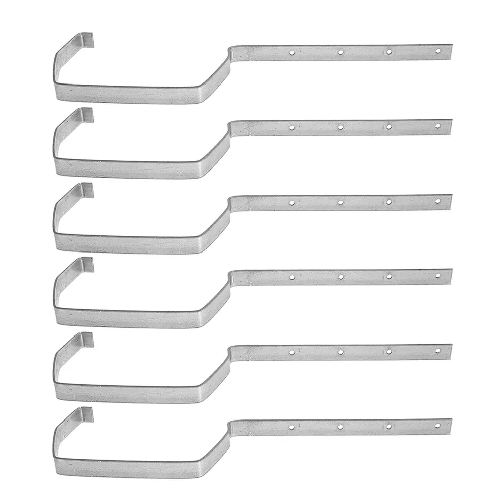 

6Pcs Iron Gutter Support Brackets Heavy Duty Metal Roof Gutter Rack Rain Guttering Holder Stable Sagging Protection