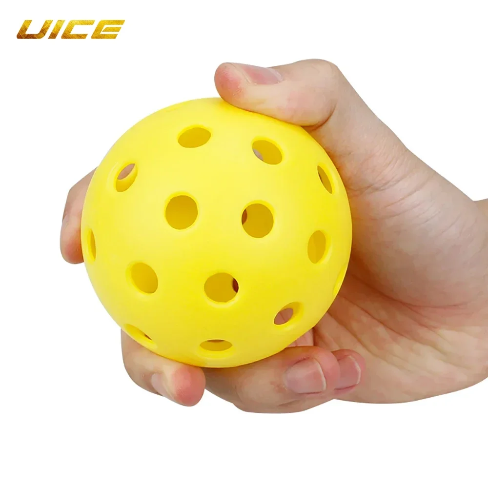 6pcs Pickleball Practice Balls 74MM Field Hockey Puck Durable 40 Holes For Competition Pickleball Ice Hockey Accessories