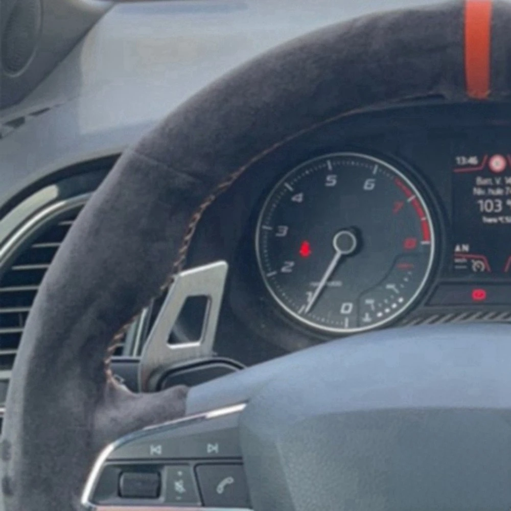 Anti-Slip Suede Braid Car Steering Wheel Cover 100% Fit For Seat Leon Cupra Leon ST Cupra Leon ST Cupra Ateca Cupra Ateca FR