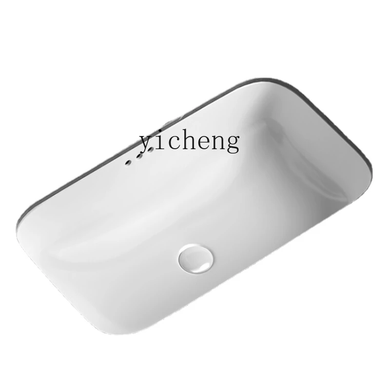 

YY New Arc Drop-in Sink Home Bathroom Ceramic Washbasin Balcony Wash Basin