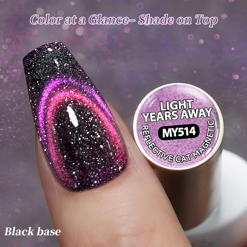 BORN PRETTY Light Years Away Reflective Gel Polish 10ml Cat Magnetic Eye Effect Shining Sparking Glitter Soak Off Nail Art