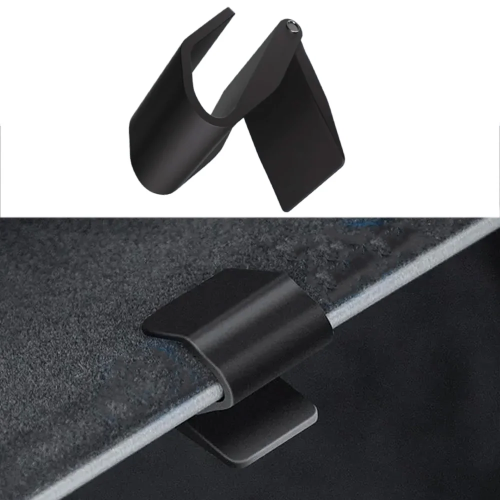 

Черный зажим со скрытым крючком из АБС-пластика для Tesla Model Y Juniper (серия Launch) 2025-2026, скрытый зажим с крючком для бардачка