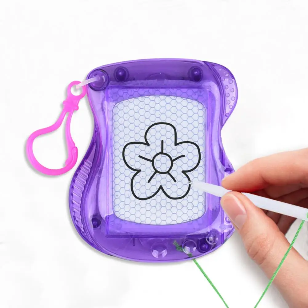 Kids Drawing Board Portable Mini Magnetic Drawing Board with Carabiner Erasable Doodle Sketch Pad for Kids Schoolbag Hanging