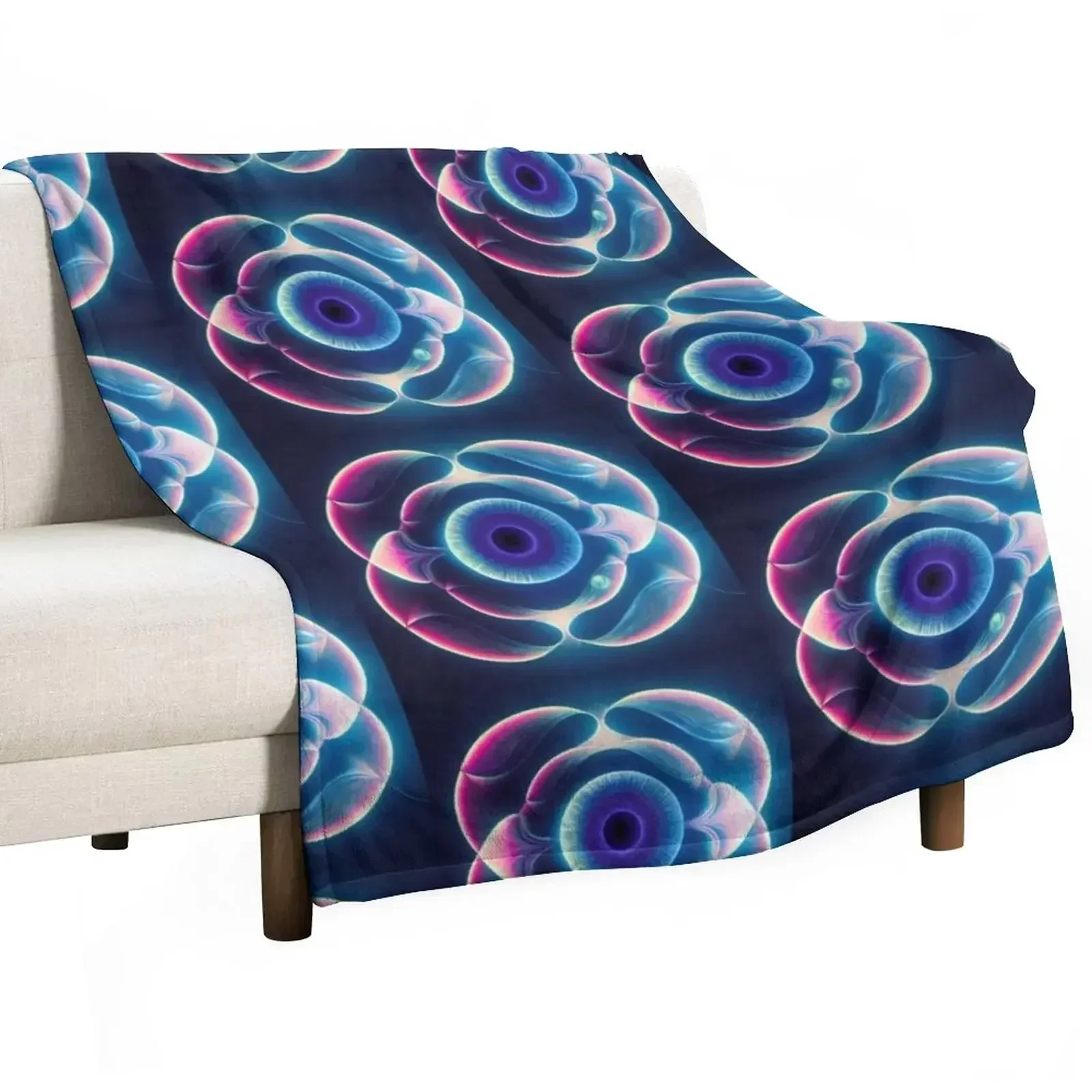 Sacred Geometry Hologram Throw Blanket warm for winter Furry Luxury Throw Weighted Shaggy Blankets