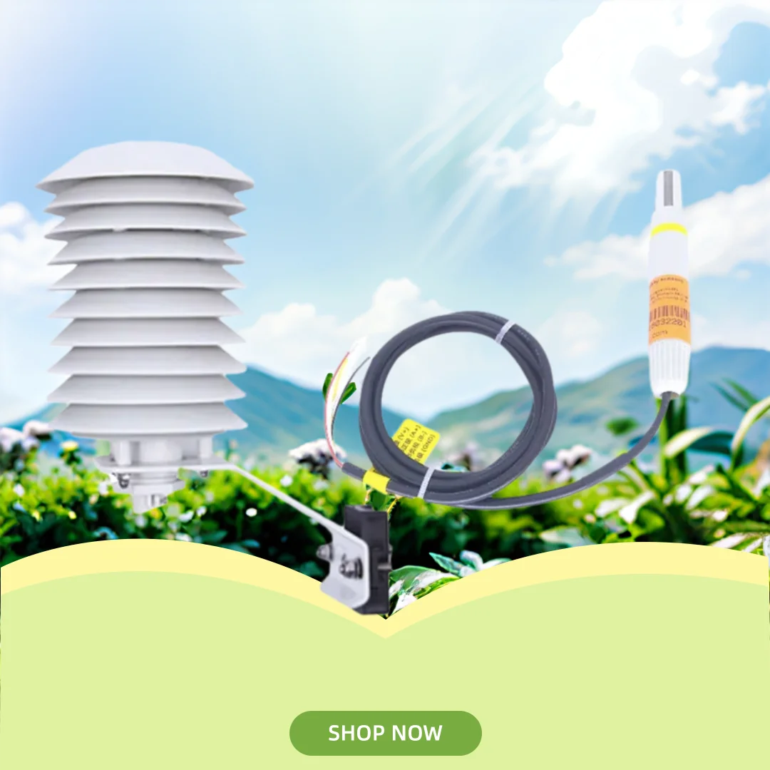 

Temperature And Humidity Sensor with Protective Cover for Monitoring Indoor Air Quality