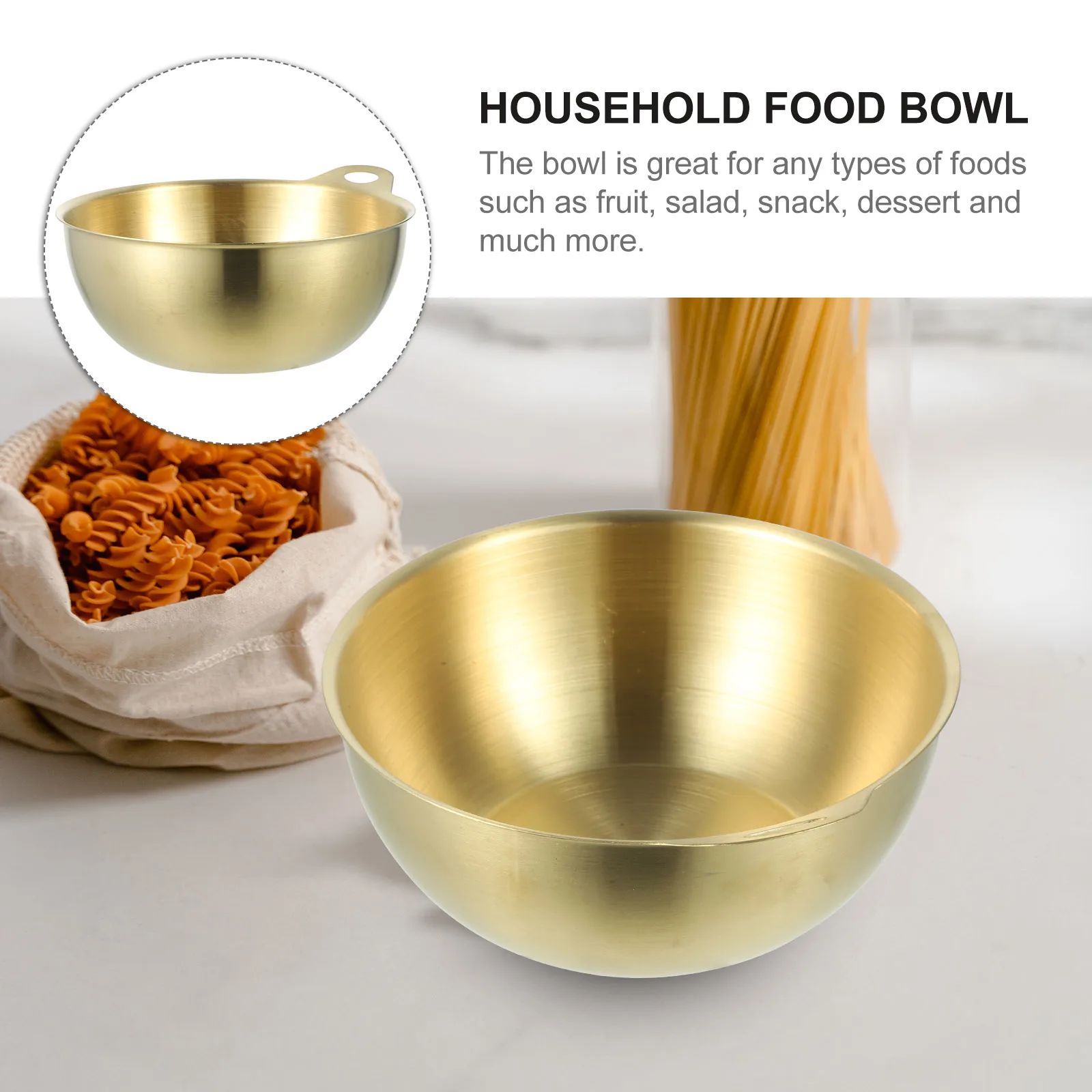 

Stainless Steel Salad Bowl Serving Reusable Prep Bowls Mixing Food Korean Metal