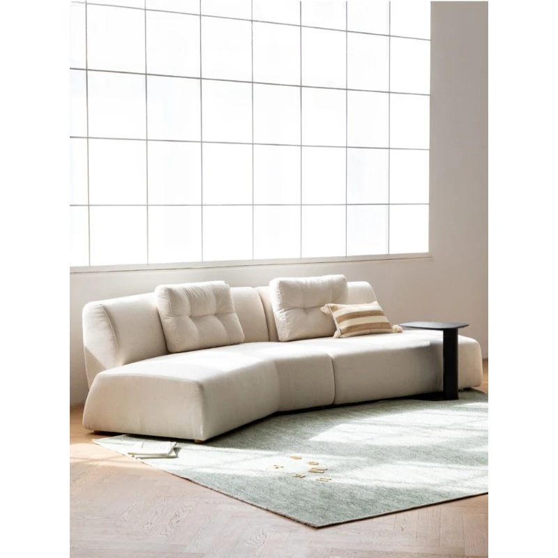 

Italian special-shaped corner curved creative fabric removable and washable module sofa