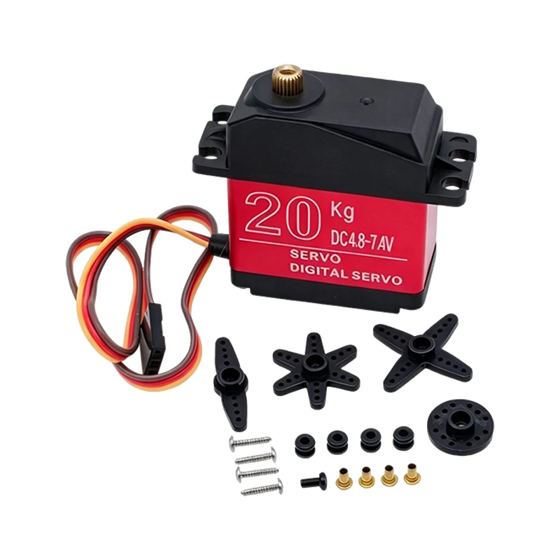 20KG 25KG 30KG 35KG Metal Gear Digital Servo DC4.8‑7.4V High Torque 180 Degree Rotation Servo Motor For RC Robot
