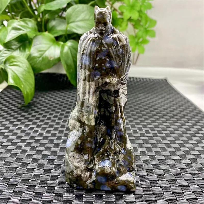 

Natural Llanite Cartoon Carving Handmade Carved Polished Statue Healing Healthy Children Toy Home Decoration Gift 1pcs