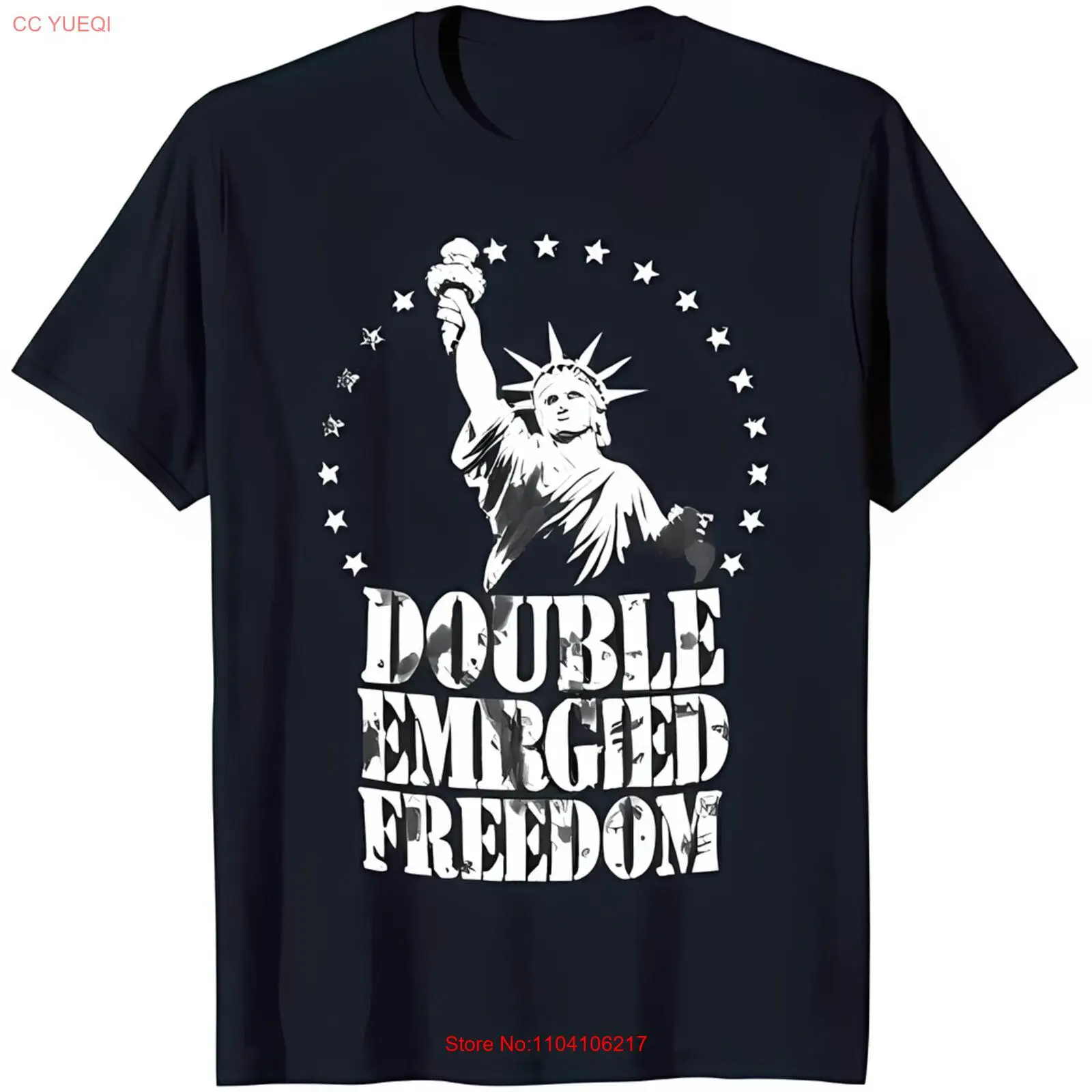 

Черная футболка с графикой «DOUBLE EMERGED FREEDOM»