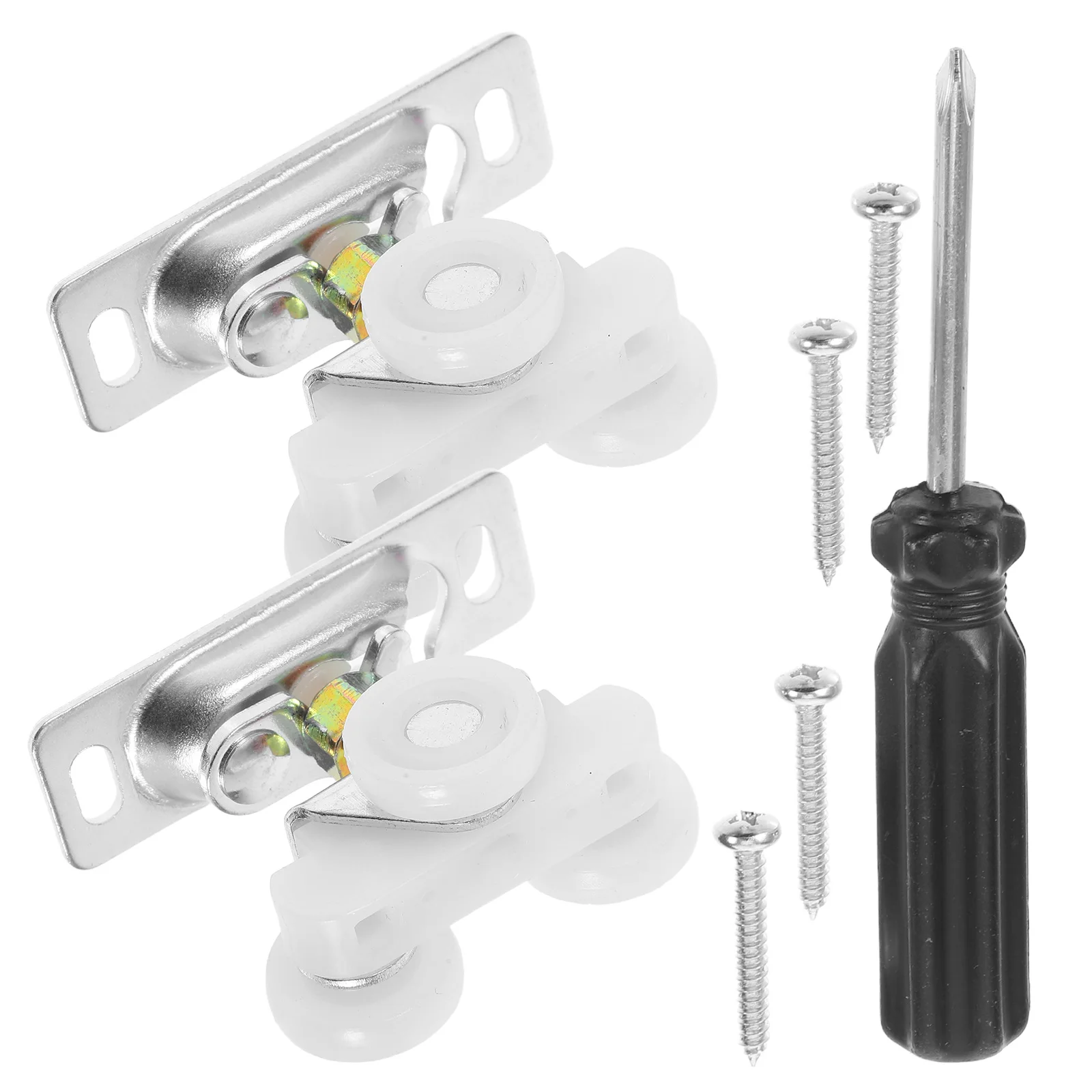 

1 set RV Sliding Door Hardware Pocket Rollers Glide System Accessories Durability Stability Easy Installation Screws
