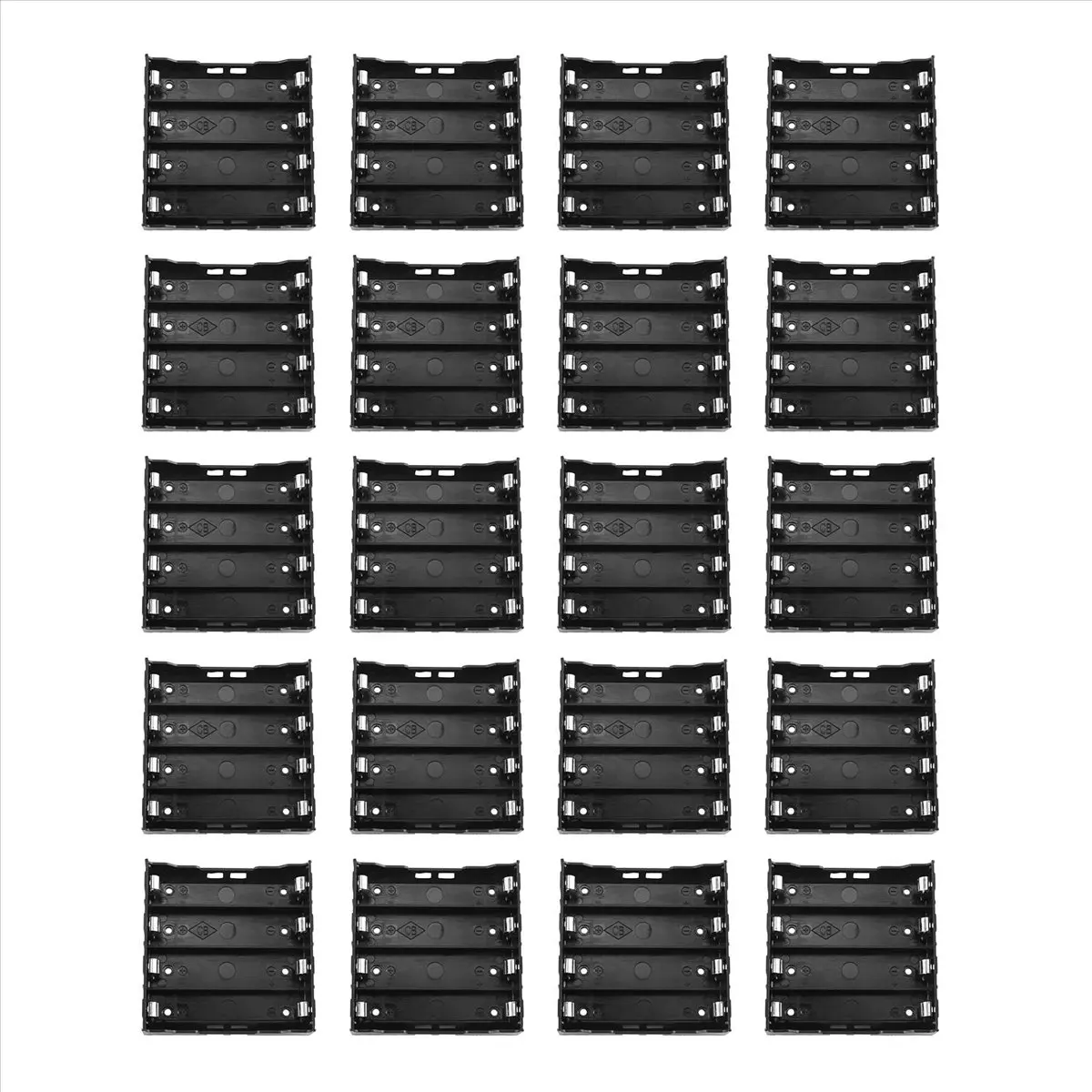 A78I 20Pcs Battery Holder Box Case Black for 4X 13.7V 18650 Battery