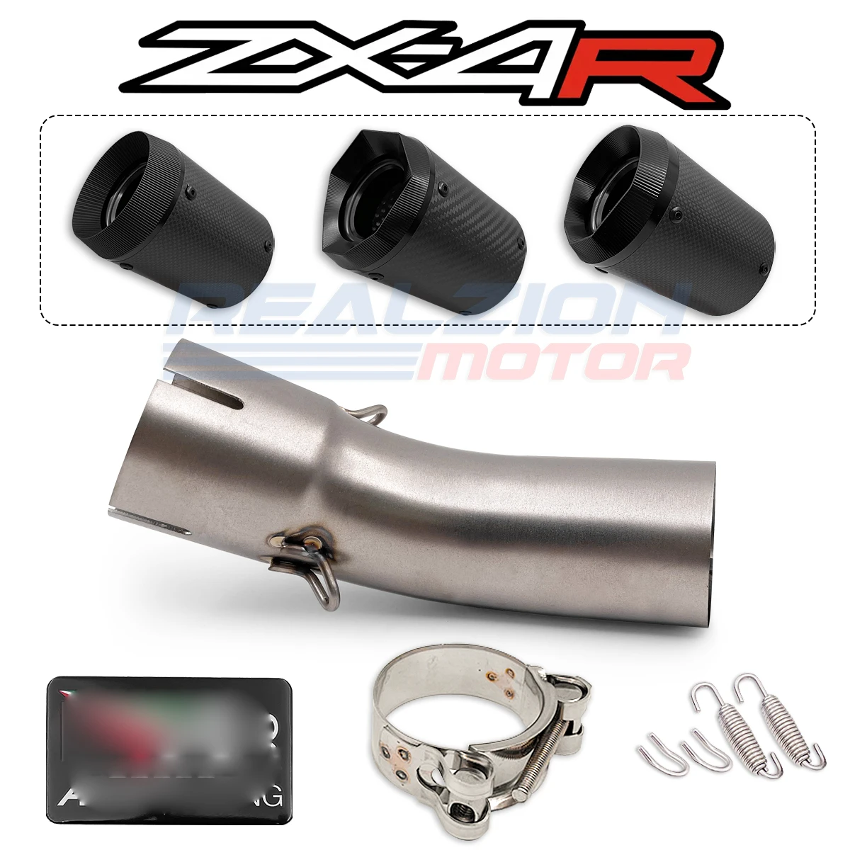 BDJ ZX25R ZX4R 2023 Exhaust Pipe Motorcycle Exhaust Slip-On Pipe Middle Link Pipe For KAWASAKI Ninja ZX-4R ZX-4RR ZX4RR ZX25RR