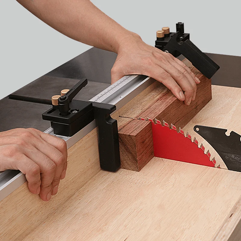 Miter Track Sliding Stoper T Slot Limit 45-Type T-track, Aluminum T-Track Sliding Limiter Saw Table Fence Cutting Limiting Block