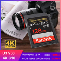 SanDisk Ultra/Extreme/Extreme PRO SD Card 32GB Class10 SDHC Flash Memory Card 64GB 128GB 256GB SDXC C10 SD Cards U3 V30 4K UHD