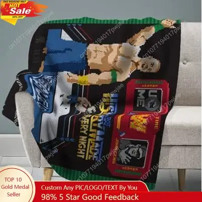 

Sleep Squad John Cena (Hustle Loyalty Respect) 60 x 80 Raschel Plush Blanket Wrestling Legend Super-Soft Throw