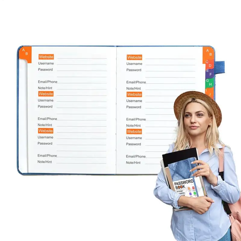 Password Book With Alphabetical Tabs Address Books For Seniors Record Internet Logins 120-Pages Address Books For Seniors To