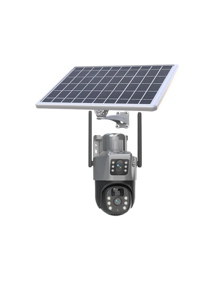 HD Night Vision Solar-Powered Surveillance Camera, Outdoor 360° Panoramic, Remote Intercom via Mobile Phone