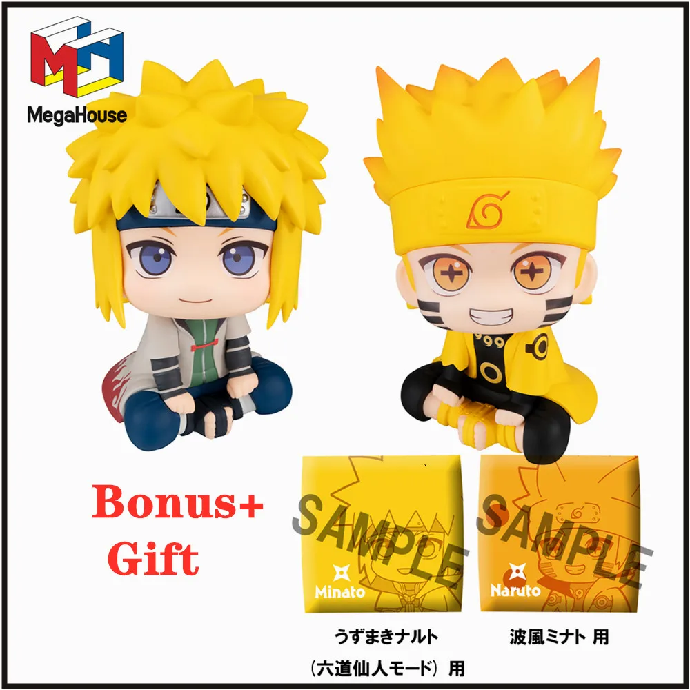 Original Megahouse Anime Figure Naruto Namikaze Minato Rikudousennin Look Up Action Figurine Bandai Shippuden Toy With Gift 11cm