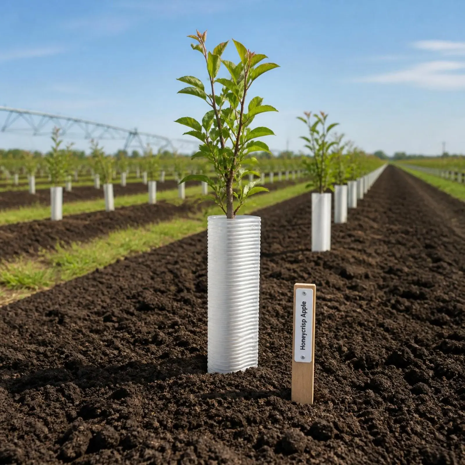6 Pieces Corrugated Tree Guard Tube Squirrel Gnaw Resistant Tree Bark Protector Tube Reusable Easy to Install for Landscape