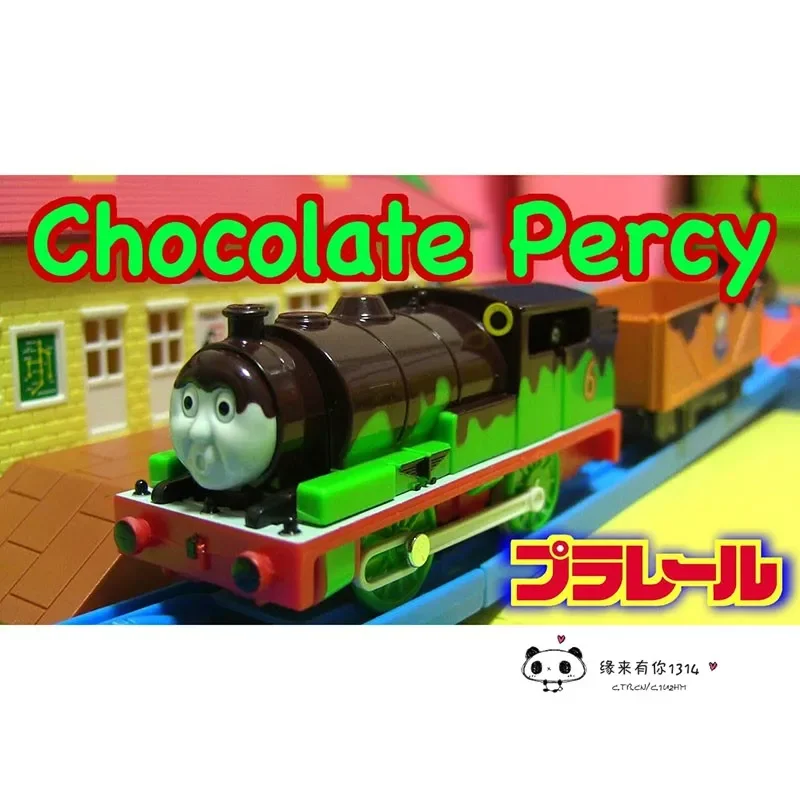 TAKARA TOMY TOMICA Chocolate Pessi Small train car electric track Pulalu Road limited edition toy, a holiday gift for children.