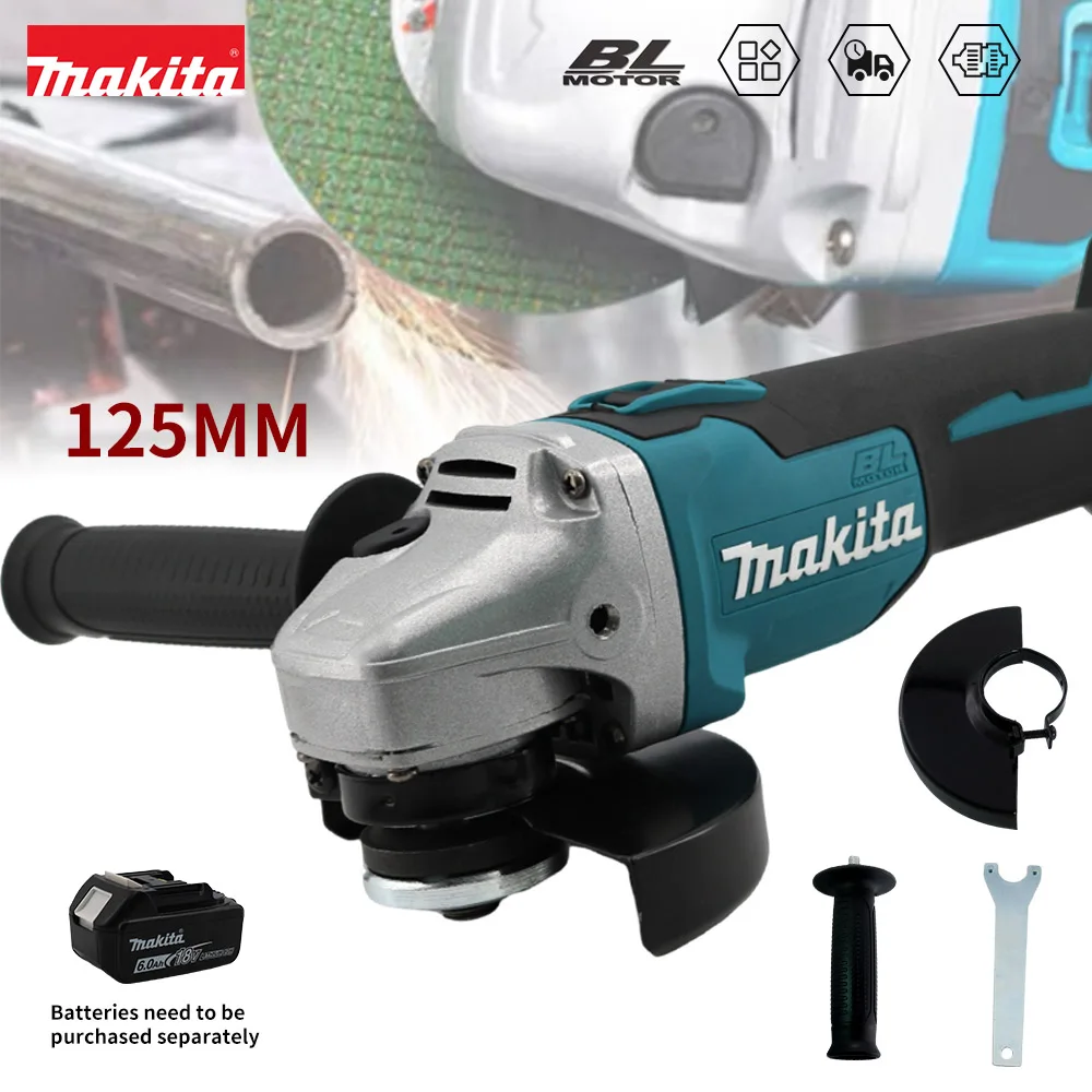 Imagem -03 - Makita Dga404 Moedor de Ângulo 18v sem Escova Ferramenta Moedor de Ângulo Elétrico sem Fio 125 100 mm Lixadeira Ferramentas Elétricas