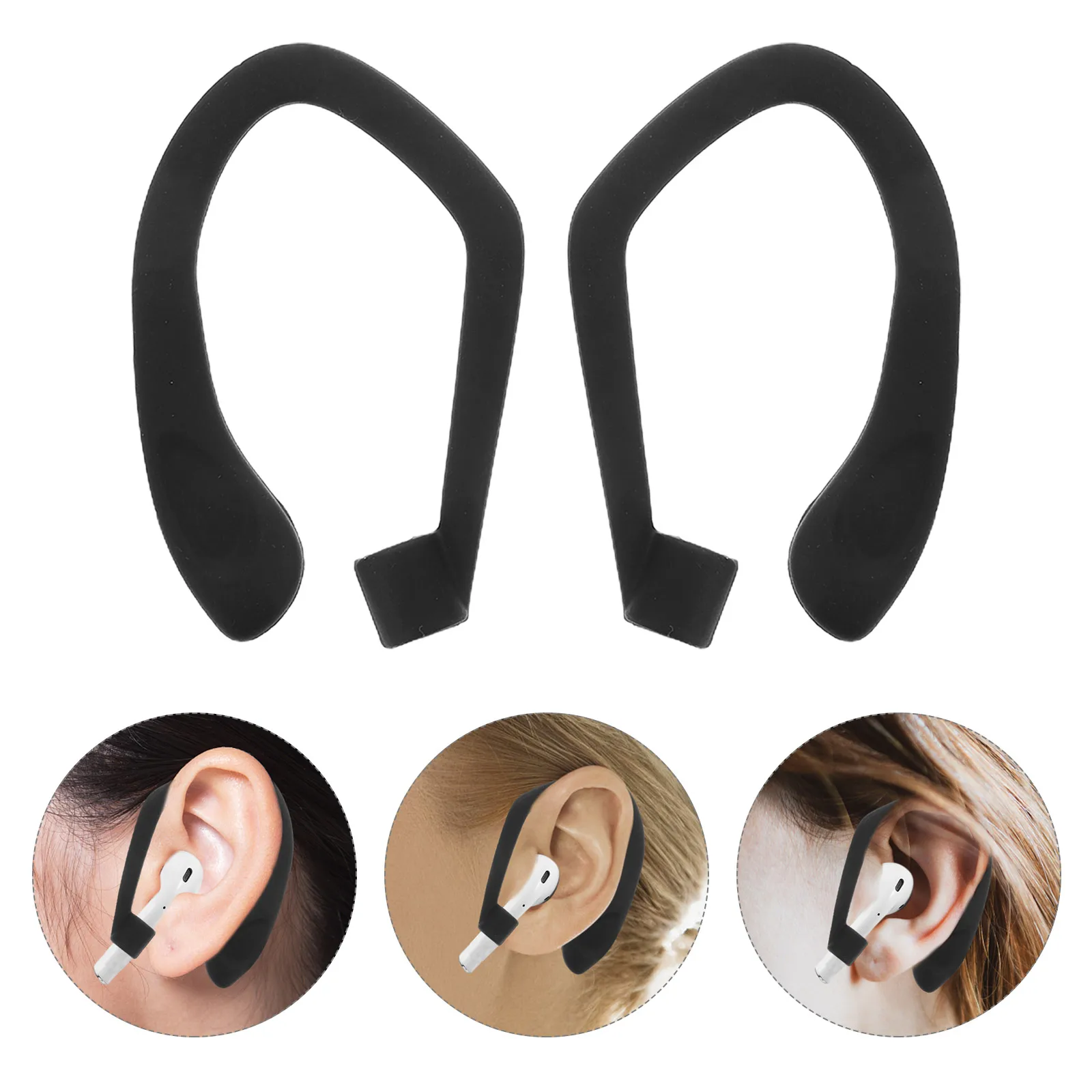 

Earphone Earhook Earbuds Accessories for Security Black Hooks Replacement Earphones