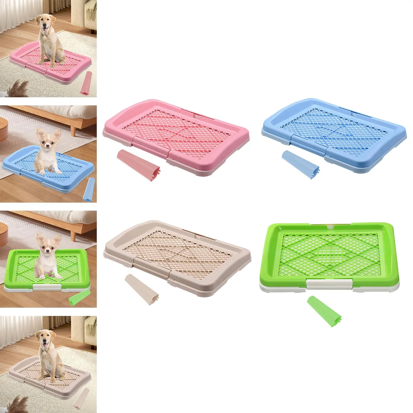 Dog Toilet Keep Paws and Floors Clean Removable Mesh Grids Bedpan Anti Splashing for Other Animals Dogs Cats Kitten Bunny Puppy