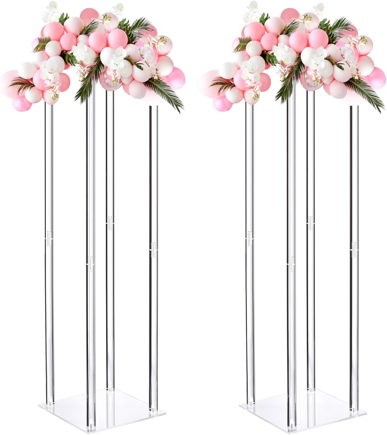 

Wedding Flower Stand Vase Column, Acrylic Flower Stand Flower Rack for Wedding Party Dinner Centerpiece Decoration