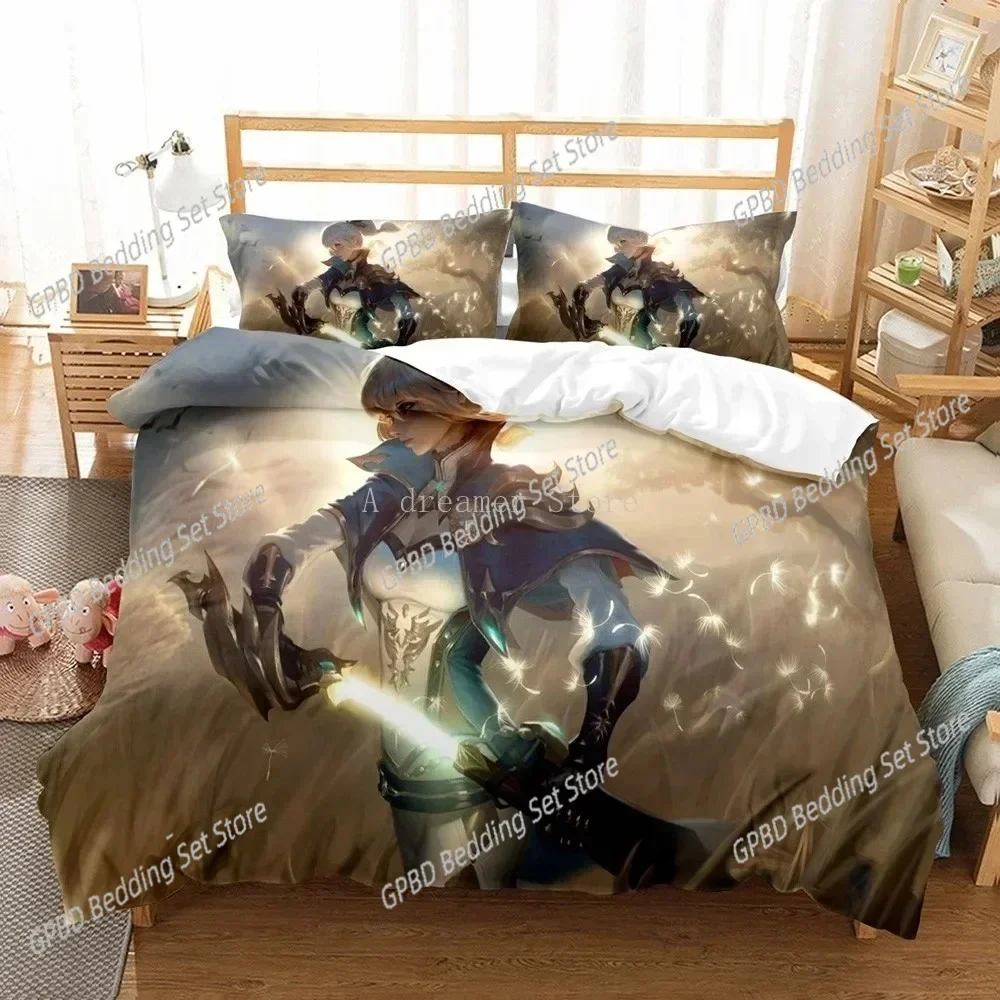 

Genshin Impact Comfortable Duvet Quilt Cover Pillowcase Bedding Set Children Bedroom Decoration Home Textile