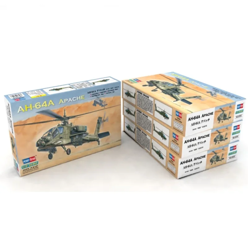 HobbyBoss 87218 1/72 AH-64A Apache USA Army Israel Helicopter Fighter Military Gift Plastic Assembly Model Building Kit