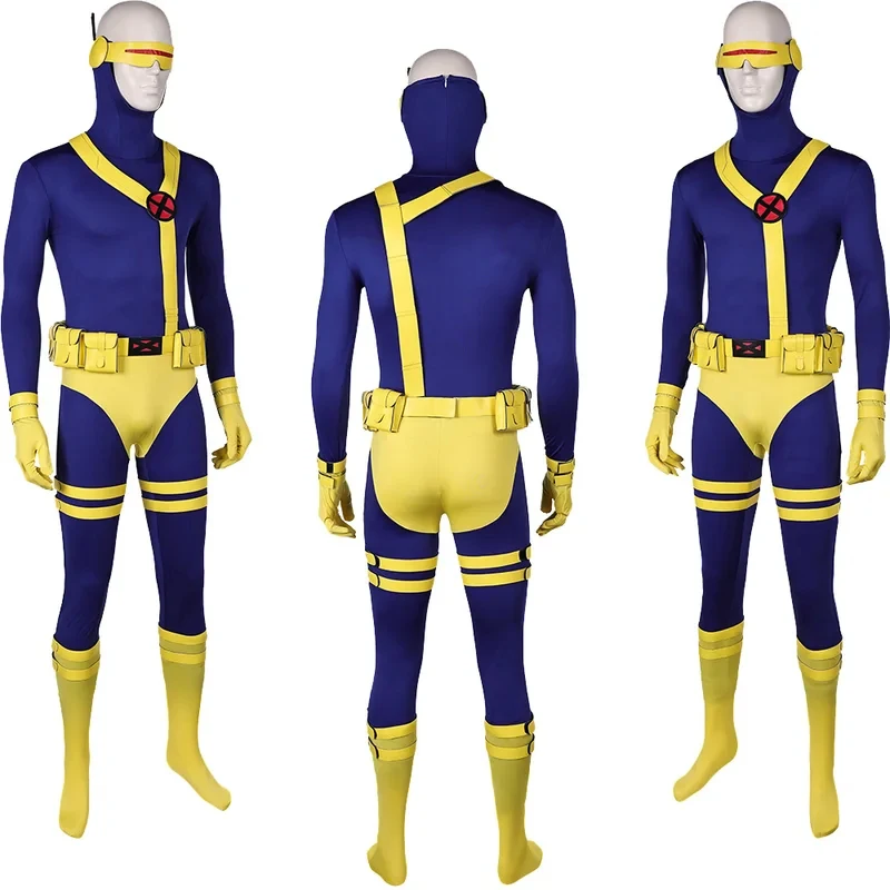 

☆YunCos Laser Eyes Scott Cosplay Fantasy Jumpsuit Holster Outfits Cartoon X Superhero Costume Disguise Adult Men Roleplay Fanta☆
